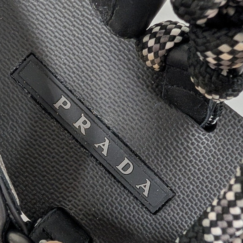 Prada Leather & Rope Donna Nastro Platform Sandals Womens EU 39.5/US 9.5 Black