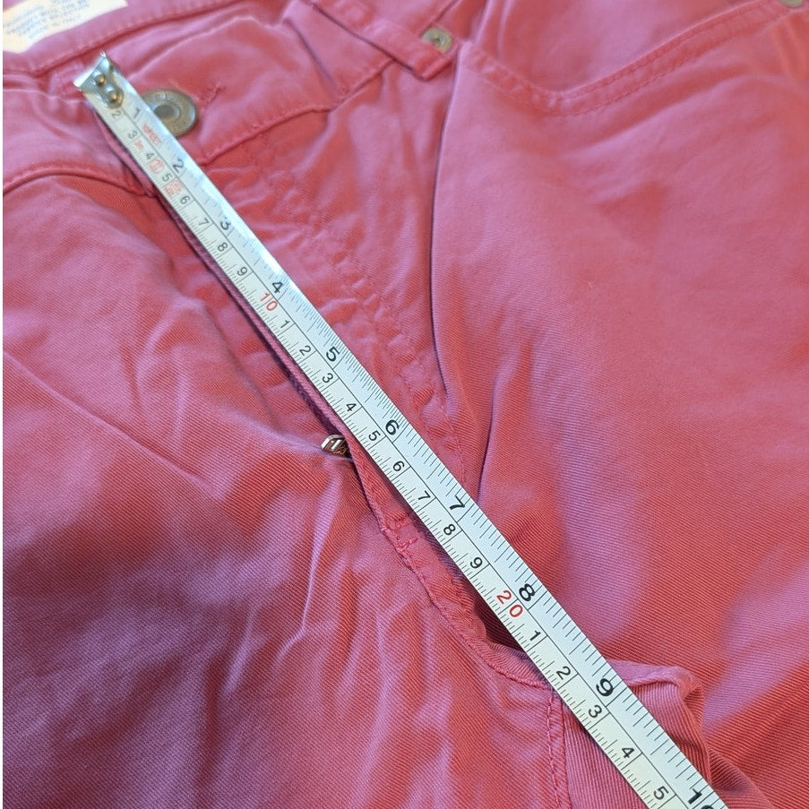 Care Label Cigar 137 Crossover Jean Womens 31 Fucsia Denim Straight Skinny NWT