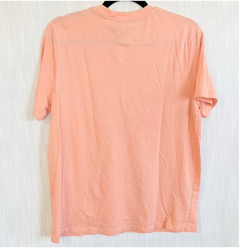 A.P.C. Men's Peachy Pink Cotton Chest Pocket Crew Neck T-Shirt Size L