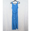 Rebecca Taylor Twist Modal Front Maxi Dress Womens M Blue Sleeveless V-neck NWT