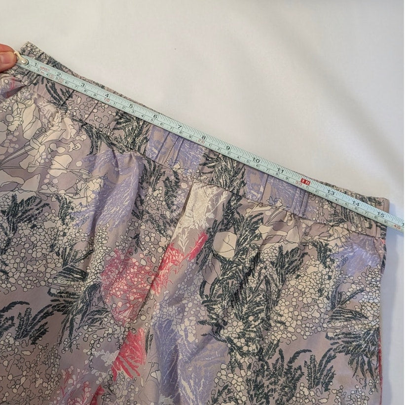 Cos Lightweight Cotton Floral Printed Pyjama Mini Shorts, size S