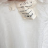 Dôen Doen Fiore Dress Womens L White Cotton Short Sleeve Romantic Ruffle Midi
