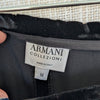 Armani Collezioni Velvet Dress Pants Womens 14 Black High-rise Wide Leg Ankle