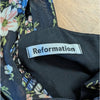 Reformation Fulton Sleeveless Floral Midi Dress Navy Blue Size 0