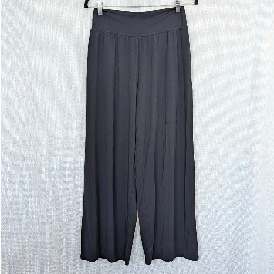 Sweaty Betty Wide Leg Trousers Womens 4-6 Black High-rise Relaxed Ankle
