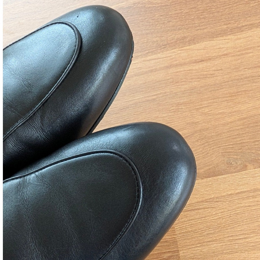 Gucci Princetown Leather Mule Loafer Slipper Womens EU 38/US 8 Black Italy Flat