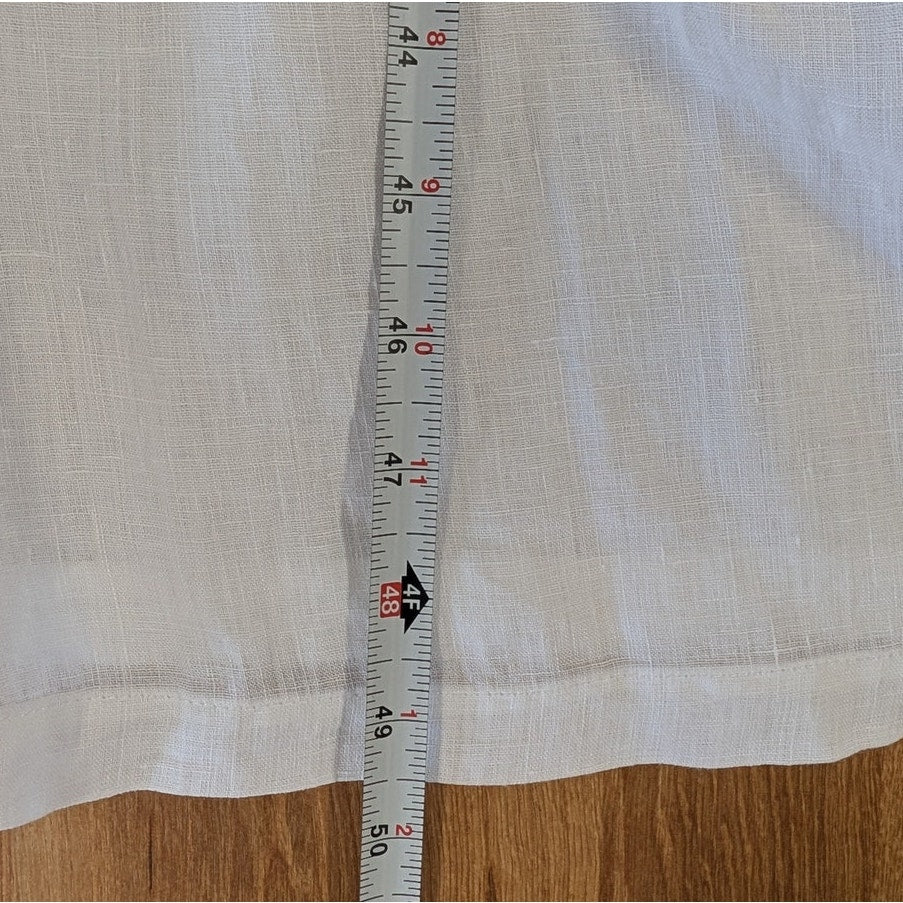 Fabiana Filippi Linen Midi Dress Womens 8 White Drawstring Waist Sleeveless