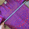 Hayley Menzies Purple Printed Long Sleeve Knit Mini Sweater Dress, size M