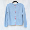 Heyton Blue Lambswool Blend Buttoned Long Sleeve Cardigan, size S
