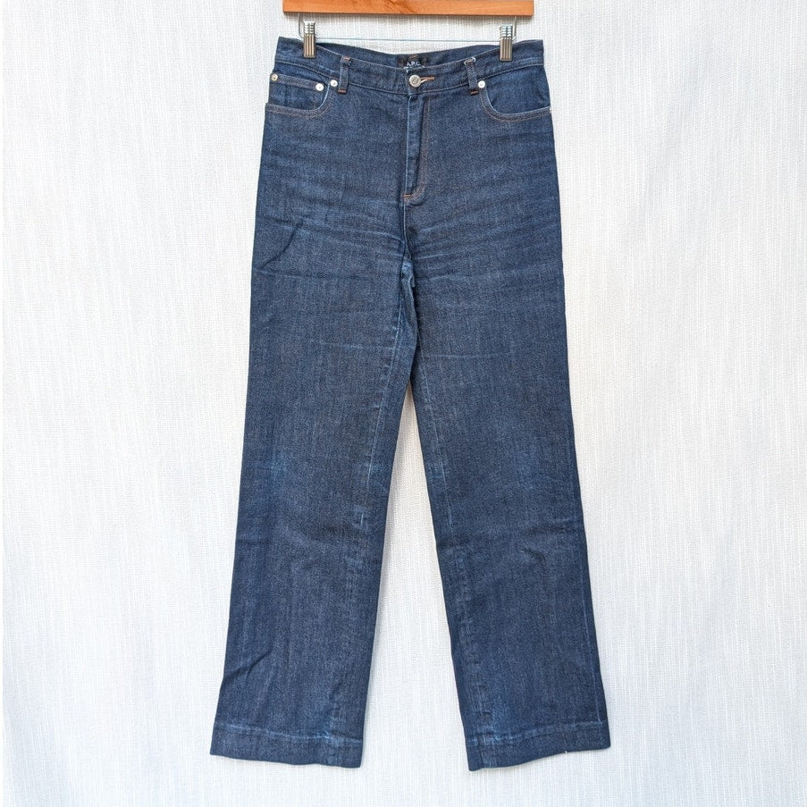 A.P.C. APC Jean Taille Haute Denim Mid-rise Straight Leg Jeans, size 40/L