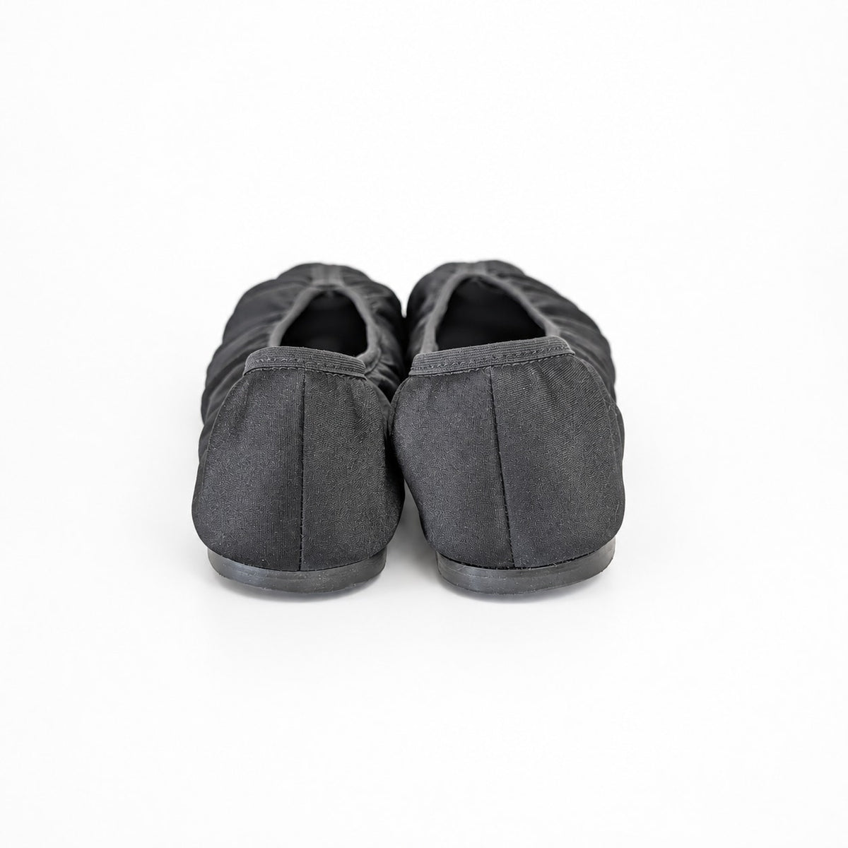 Toteme Gathered Ballet Flats Black Satin 36