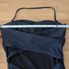 J.Crew Cross-back Bandeau One-piece Swimsuit H8252 Womens 8 Navy NWT