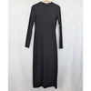 Raey Cotton-Blend Jersey Maxi Dress Womens UK10/S Black Crewneck Long Sleeve