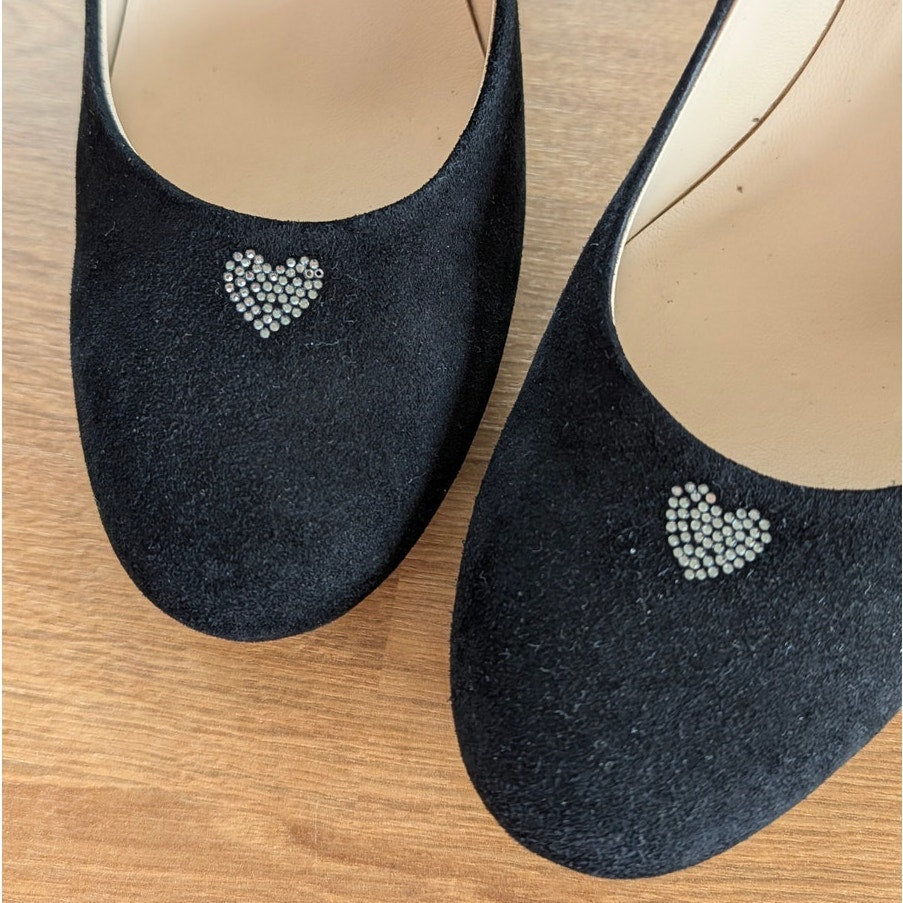 Fabiani Sara Kent Black Suede Block Heel Italy Pumps Womens EU 38.5/US 8.5