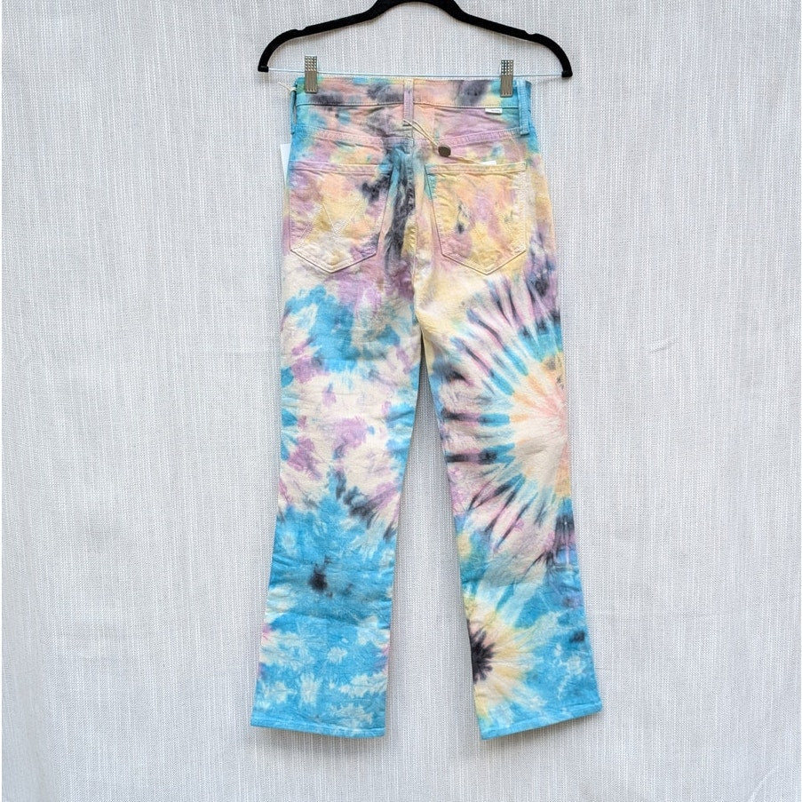 NWT Mother Superior The Tripper Swirling Secrets Tie Dye High Waist Jeans, sz 25