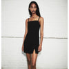 Zara Black Sleeveless Strappy Sheath Slit Mini Dress, size S