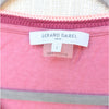 Gerald Darel Linen Tee Top Womens 1/S Pink Short Sleeve V-neck