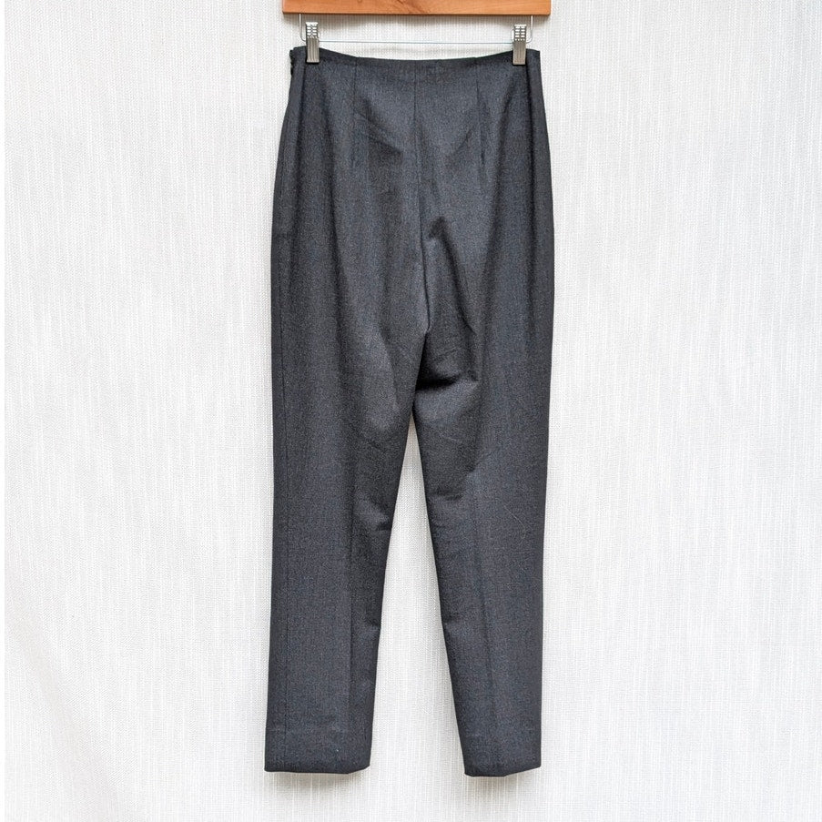 Ralph Lauren Pants Womens 6 Gray Wool High-rise Tailored Ankle Dress