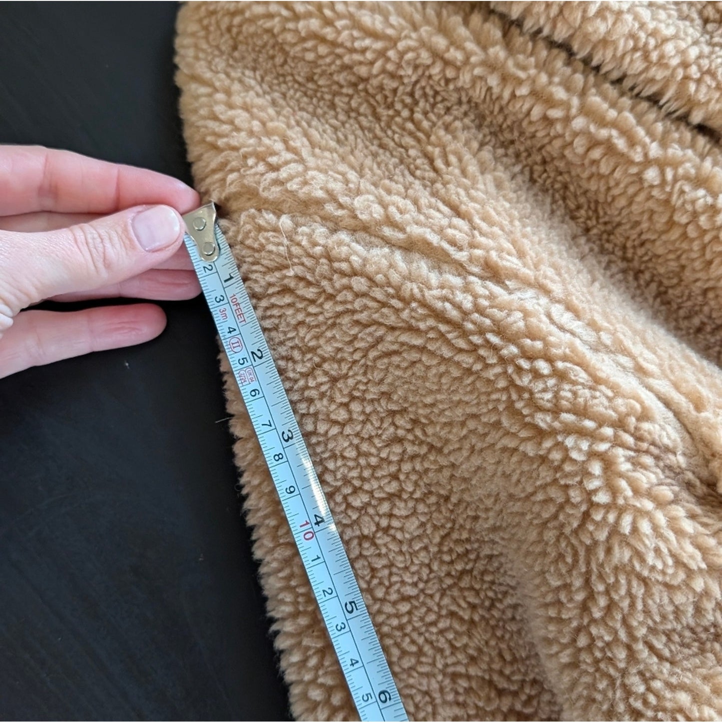 J.Crew Relaxed Tan Teddy Topcoat in Sherpa Blend BW157, Size XS