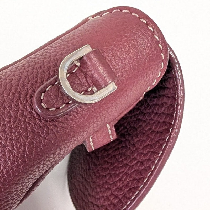 Loro Piana Wine/Burgundy 100% Lambskin Leather Small Bag