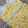 Rag & Bone T-back Floral-print Slip Midi Dress In Yellow, size 6