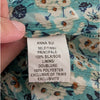Anthropologie Anna Sui Forget Me Not Floral Silk Sleeveless Button Blouse, sz 2