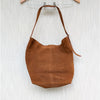 Mango MNG Bag Brown Leather Bucket Shoulder Adjustable Strap