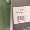 RE/DONE x Hanes Cropped Velour Long Sleeve Polo Top Basil Green Size M NWT