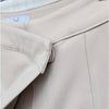 AEL Amy Enjoy Life Pants Womens S Cream Irregular High-waisted Wide-leg Trousers