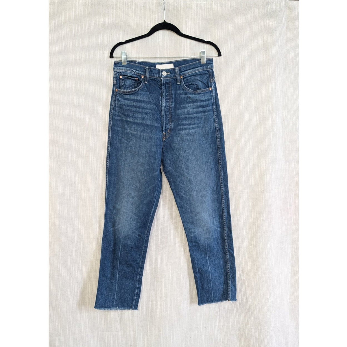 MOTHER Tippy Top Frisky Flood Fray Jeans Bad Reputation Size 30