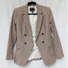 Banana Republic BR Plaid Blazer Womens 4 Brown Double-breasted Long Sleeve