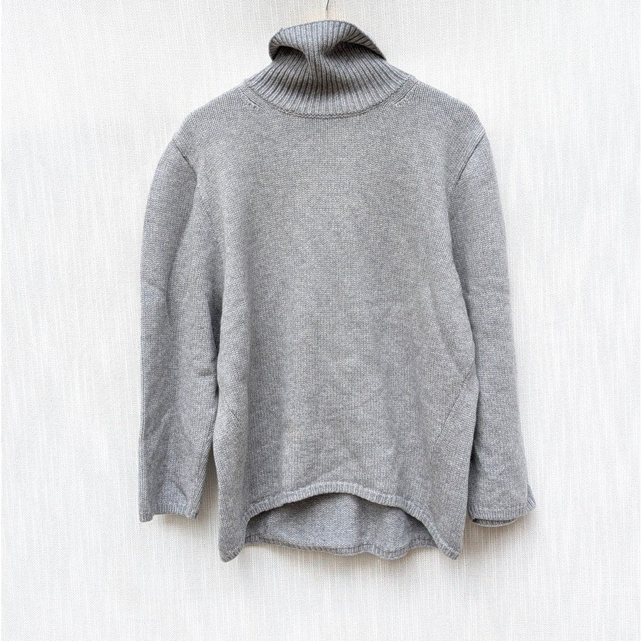 Totême Toteme Gray Cambridge 100% Merino Wool Turtleneck Sweater, size L