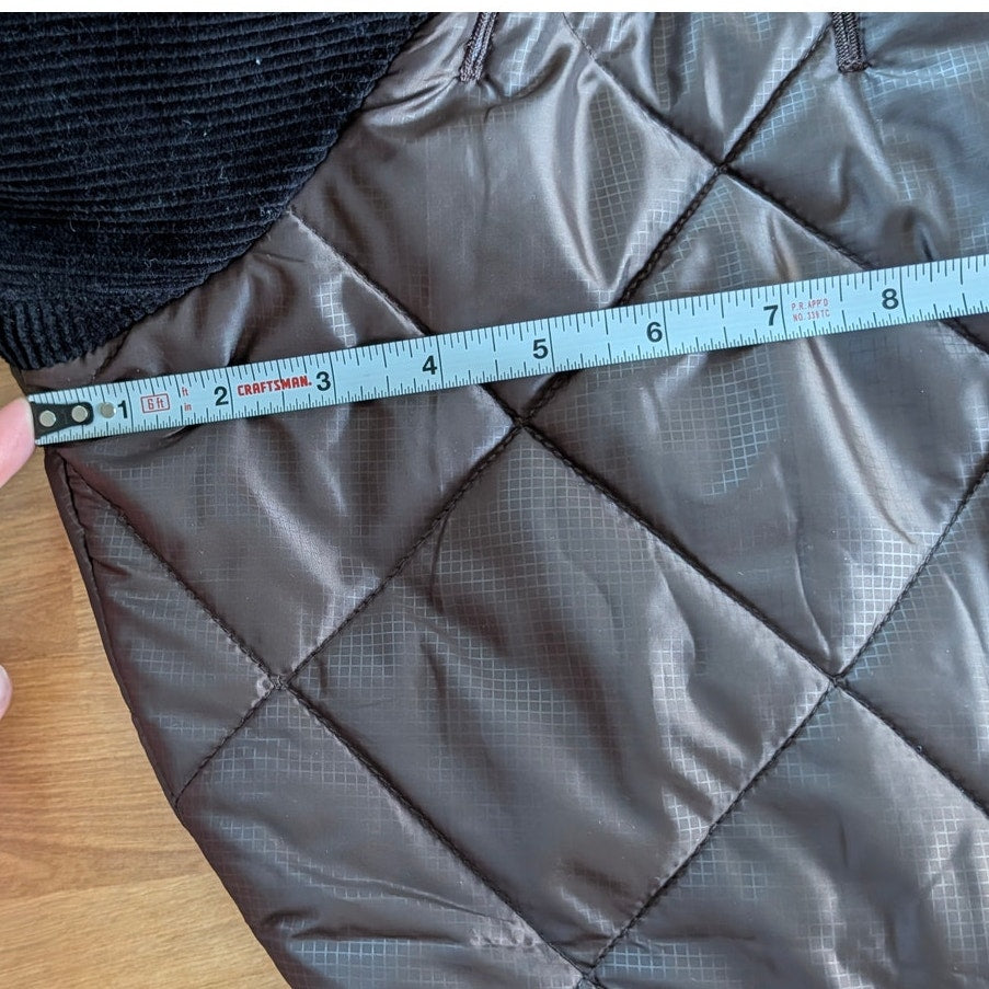 Anine Bing Luca Padded Jacket Womens S Deep Brown Utility Oversized Button Front