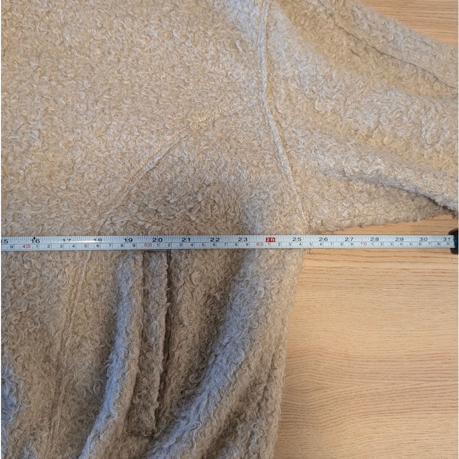 Zara Oversized Boucle Bomber Full Zip Long Sleeve Jacket, size M-L