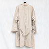Vince Cotton Trench Coat Womens XL Beige Full Zip Self-Tie Belt Long