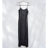 Jenni Kayne Slip Dress Womens S Black Satin Sleeveless Midi Maxi