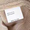 Reveriee Sweater Womens OS Beige Cotton Knit Casual Collared Long Sleeve