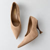 Burberry Leather Suede Pointed Toe Pumps Womens EU 39.5/US 9.5 Beige High Heel