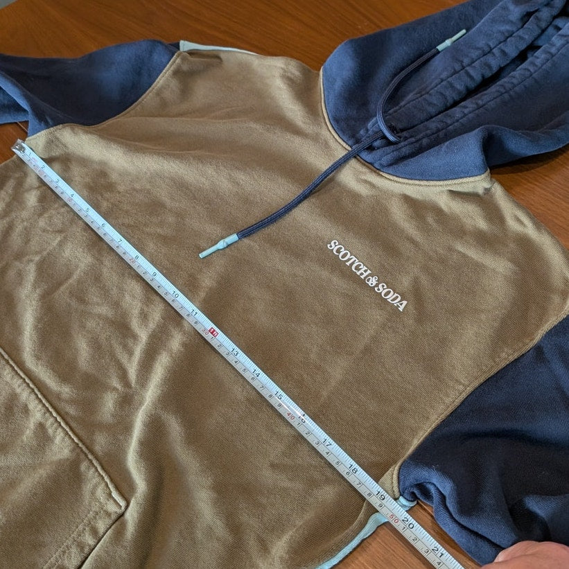 Scotch & Soda Unisex Organic Cotton Felpa Logo Hoodie, size S