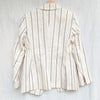 Banana Republic Alva Double-breasted Blazer Womens 4 Stipe Linen/Cotton 579142