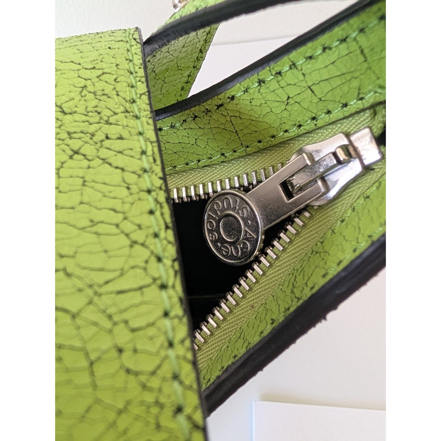 Acne Platt Lime Green Shoulder Bag