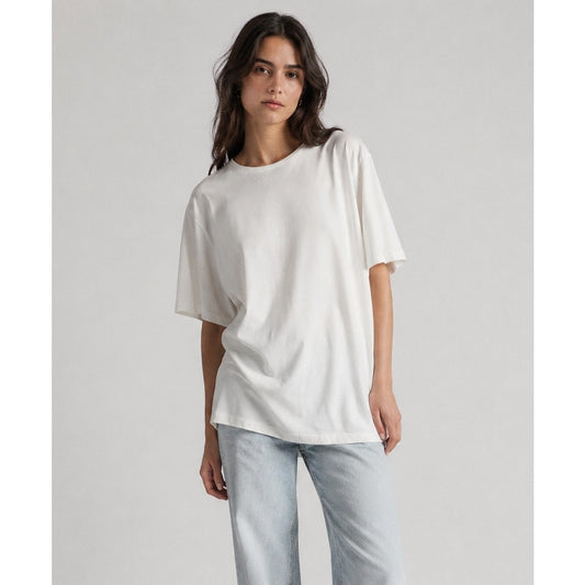 Totême Toteme Oversized Cotton Tee Womens L White Jersey Short Sleeve T-shirt