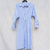 Stateside Iberus Dress Womens S Poplin Shirt Clear Sky Stripe Midi Long Sleeve