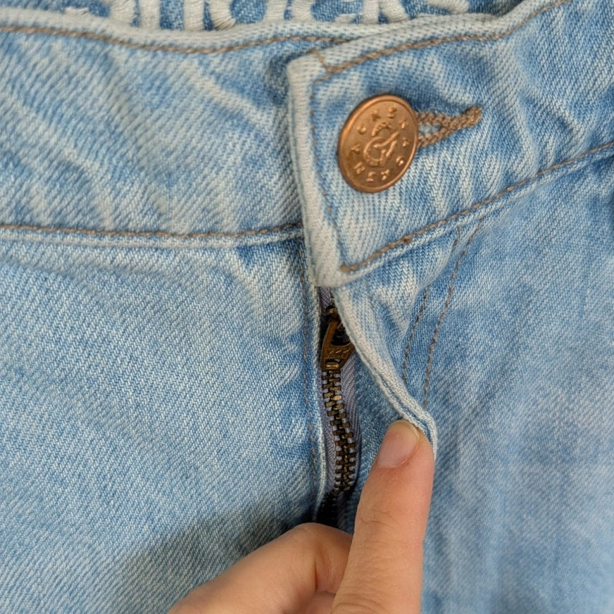 MOTHER SNACKS! The Fun Dip Puddle Sliced Jeans Size 28 Lots Of Nibbles Wash
