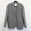 Anine Bing Quinn Blazer Womens Heather Grey Wool Cashmere Oversized Jacket XL