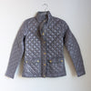 J.Crew Blue/Gray Quilted Down Filled Full Zip Puffer Lightweight Jacket, size XS