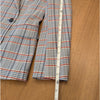 Rag & Bone Elise Wool Blend Plaid Blazer Womens 2 Gray/Blue Double-breasted