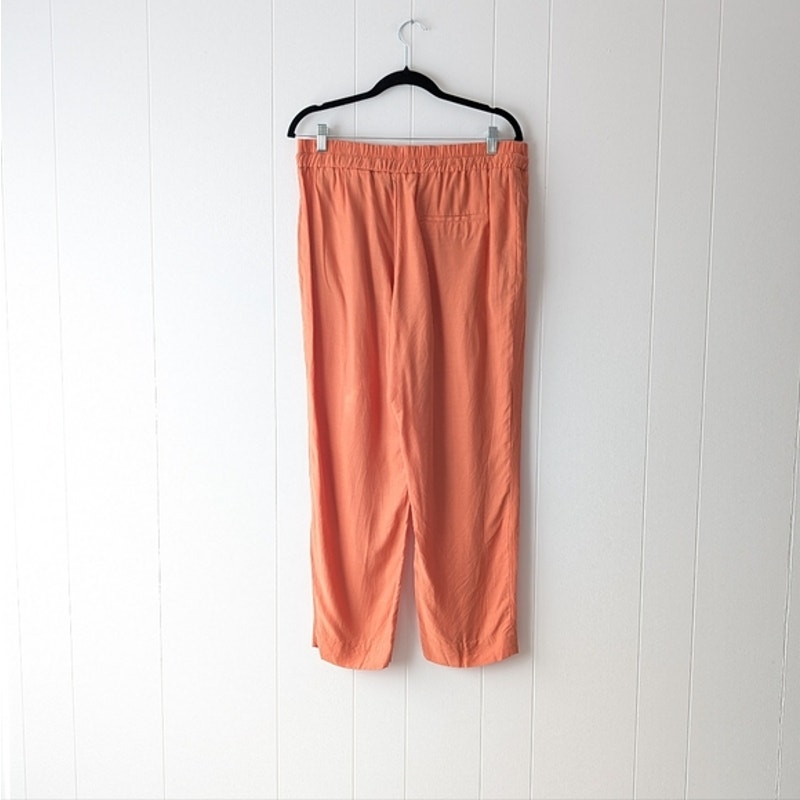 & Other Stories Orange Tapered Lightweight Trousers Pants, Size 12