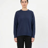 Nordstrom Wool & Cashmere Crewneck Sweater Womens M Navy Knit Long Sleeve