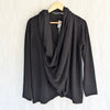 Alice + Olivia Jules Cashmere Drapped Pullover Womens M Black Relaxed Fit NWT